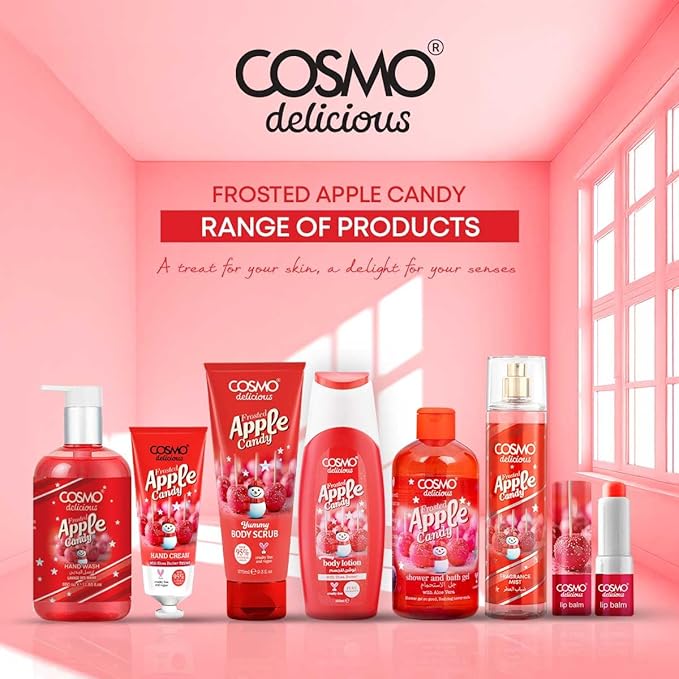 Cosmo Delicious Frosted Apple Candy Fragrance Mist 150ml, Green Apple Perfumes, Sweet Candy & Citrus Zest Scent, Fresh Body Spray, Perfect For Everyday Wear, Long Lasting Perfume For Women & Men