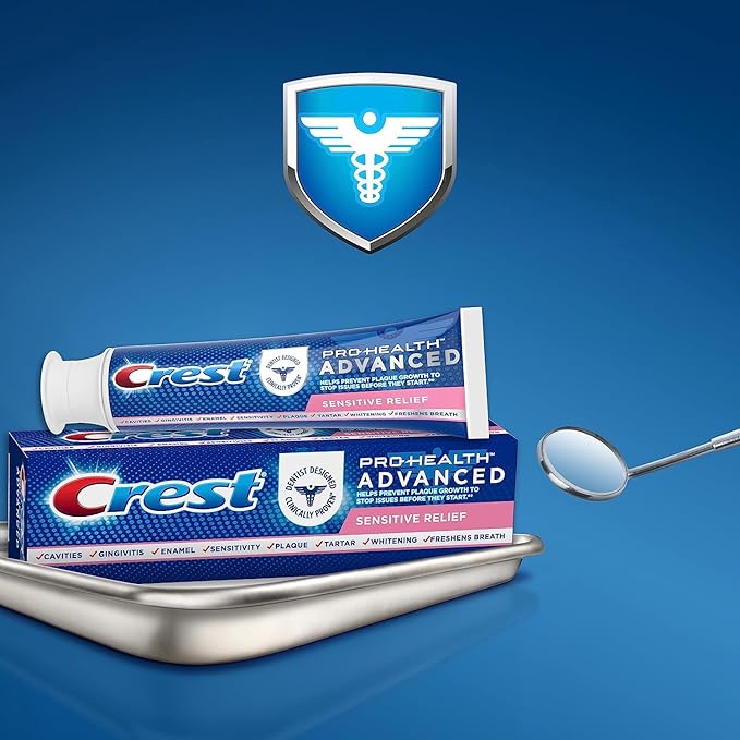 Crest Pro-Health Advanced Toothpaste, Sensitive & Enamel Shield | 5.1 Ounce | Pack of 2