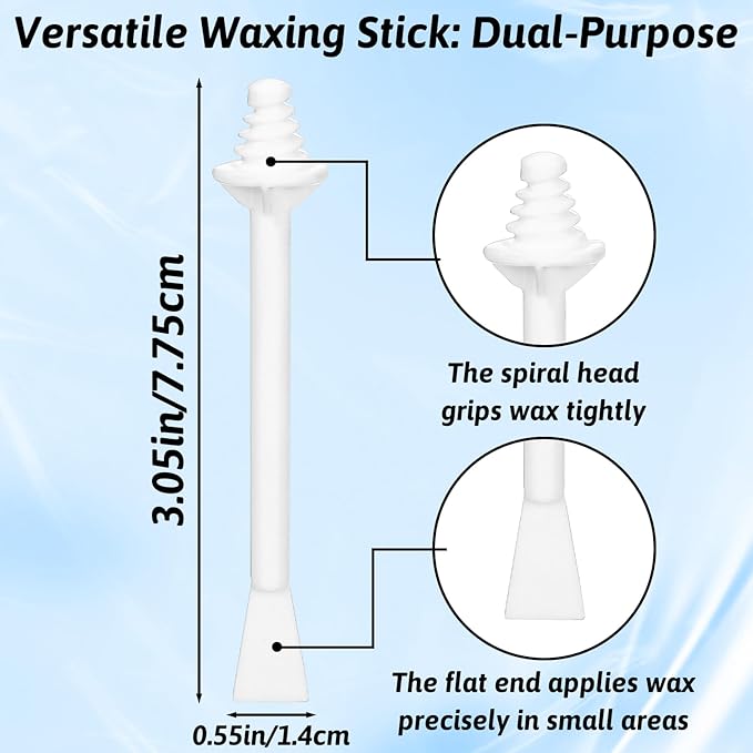 100Pcs Nose Wax Sticks, Hair Wax Applicator Nose Waxes Kit Accessories for Nostril Cleaning Ear Face Hair Removal for Men Women