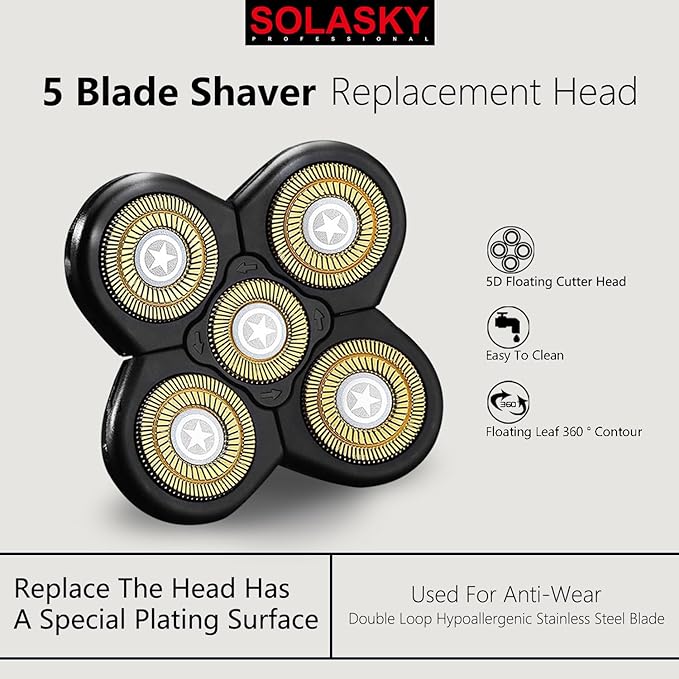 Universal 5 Blades replacement heads Compatible with Bird and Freedom shaver, Replacement heads Head Shaver and other brands shaver