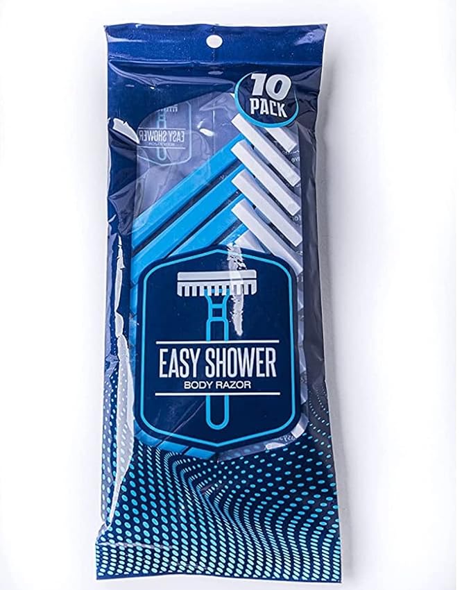 Disposable Body Razor for Men (10 Pack) - Sensitive Body Razors/Blades (Blue)