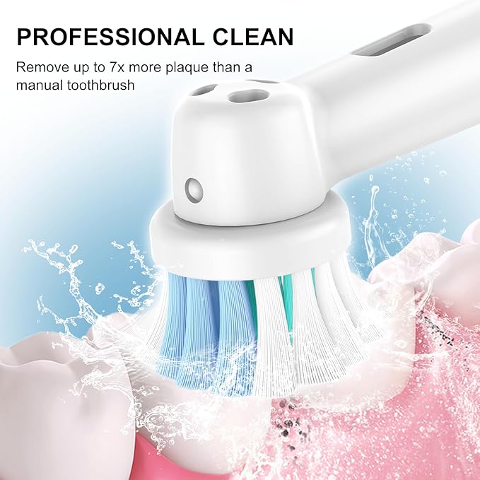 Toothbrush Heads for Oral B, 20 Pack Professional Electric Toothbrush Replacement Heads Medium Soft Dupont Bristles Replacement Toothbrush Heads Precision Clean Brush Heads Refills