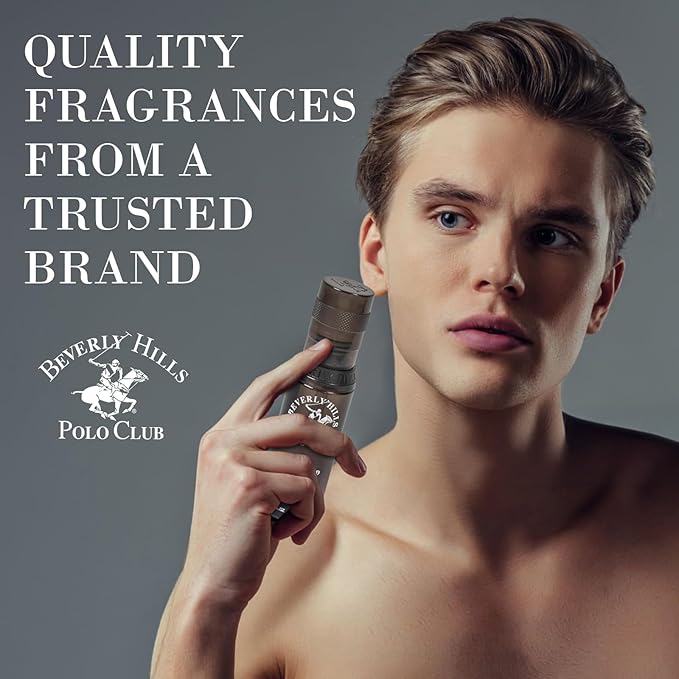 Beverly Hills Polo Club Mens Body Spray Gift Set - 3pc Collection of Oud Fragrances (Vanilla, Leather & Woody) in Sleek 3oz Bottles - Long-Lasting BHPC Cologne Body Sprays for Men