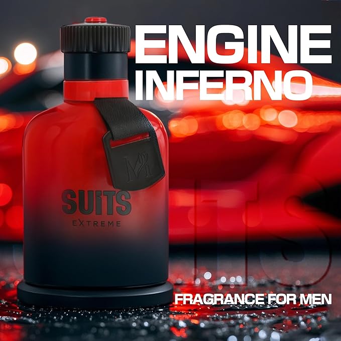Men’s Cologne Suits Extreme with Spicy and Fresh Scent Eau De Toilette Spray,Long-Lasting Perfume for Men Great Holiday Gift, 3.4 Fl Oz/100 Ml