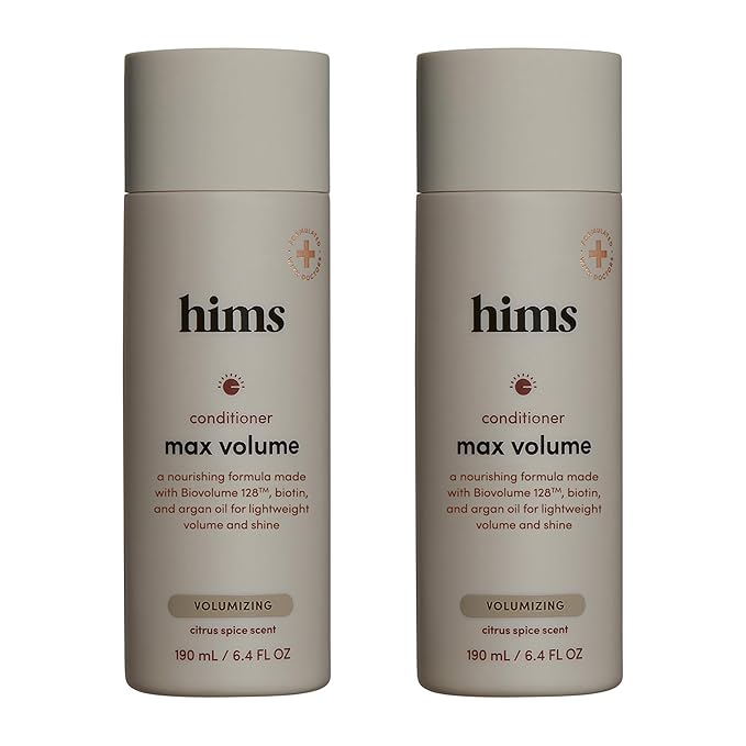 hims Max Volume Conditioner - Biovolume 128, Biotin & Argan Oil - Volumizing & Hydrating Conditioner - Paraben-Free & Sulfate-free - Citrus Spice Scent - 6.4 Fl Oz, 2 Pack