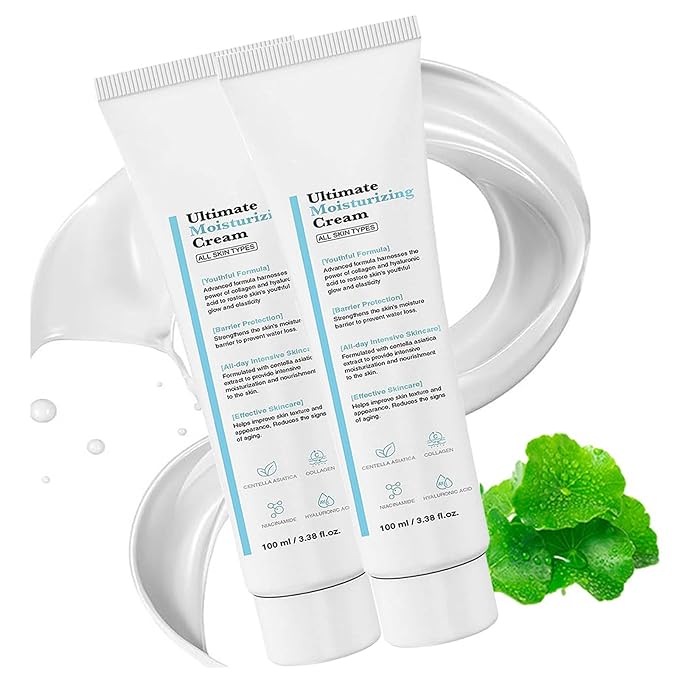 Ultimate Moisturizing Cream, Rapid Absorption moisturizings Firming Face Cream with Hyaluronic Acid, Niacinamide, Centella Asiatica Extract for Women Mens Face moisturizer Suitable(2PCS Moisturizer)