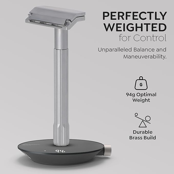 Parker Safety Razor, The SOLOEDGE – Single Edge Razor with Magnetic Head & 100 Platinum SE Blades – Precision Shaving, Reusable & Plastic-Free Razor for Men & Women