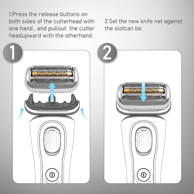 S9 94M Shaver Head for Braun Series 9 & Series 9 Pro, Replacement Foil & Cutter Blade for Braun Electric Razor 9290cc, 9291cc, 9370cc, 9376cc, 9293s, 9260s, 9295cc, 9385cc ect and More