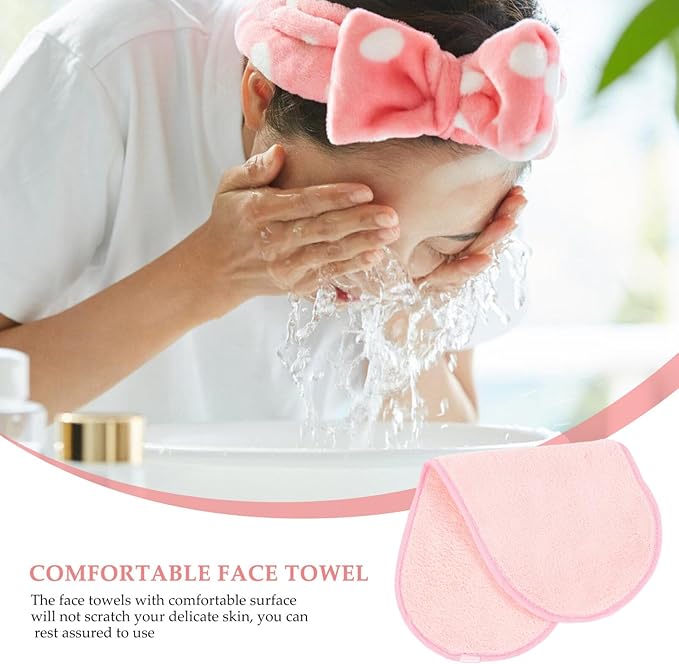 Skin-Friendly Facial Cleansing Towels 5pcs Reusable Makeup Removal Cloths for Men Women