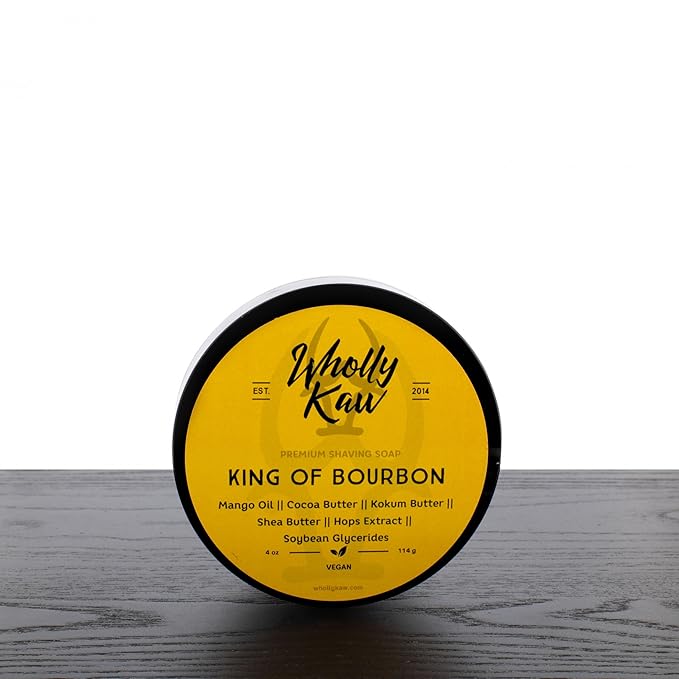 Wholly Kaw Vegan Shaving Soap, King of Bourbon