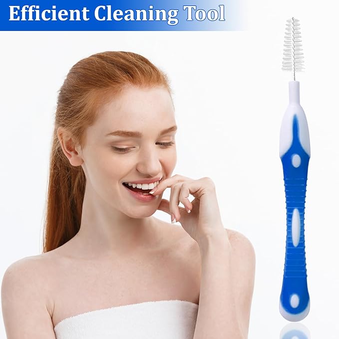 interdental brushes, Soft Dental Brush for Teeth Cleaning dental floss picks|teeth cleaning tools| interdental brushes between teeth soft bristle toothpicks for removing dental plaque (6PCS, Blue)