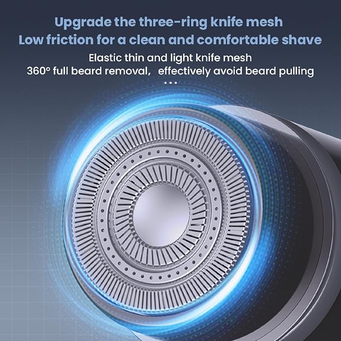 Mini Portable Electric Shaver,13000 RPM Painless & Silent,IPX7 Waterproof,USB-C Fast Charge, Automatic Induction Travel Razor for Men/Women (Silver)