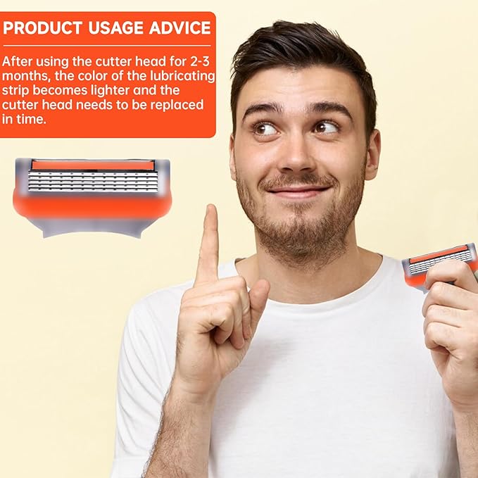 Razor Blade Refills compatible with Razors, 24 Count, Dual Lubrication System for Close Comfortable Shave
