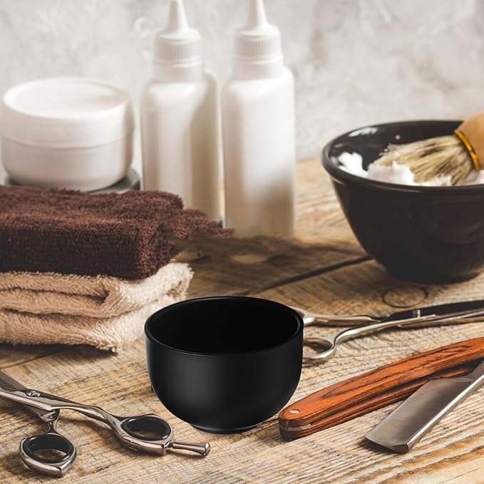 Stainless Steel Shaving Bowl Mens Shaving Soap Mug Double Protection Large Capacity Metal Shaver Bowl