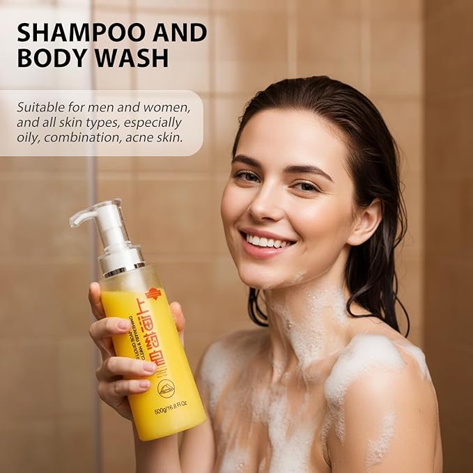 Bee & Flower Sulfur Soap Liquid Shampoo & Body Wash - Daily Head to Toe Skin Care Product for Men and Women - 10.8 Fl Oz - Pack of 2