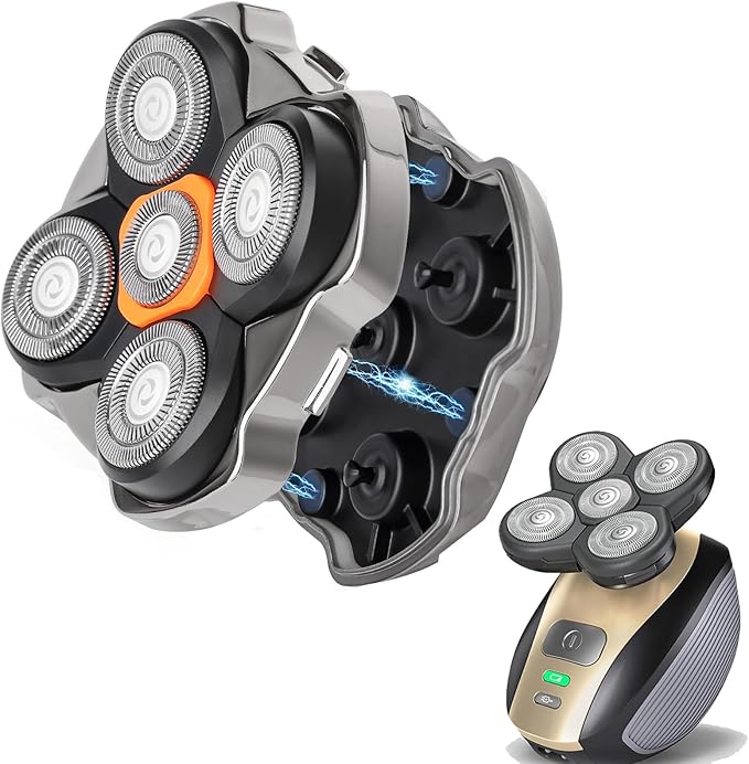 Universal 5 Magnetic Shaver Replacement Blades Compatible with FREEBird SHPAVVER Wyklaus Head Shaver and Other BRAND