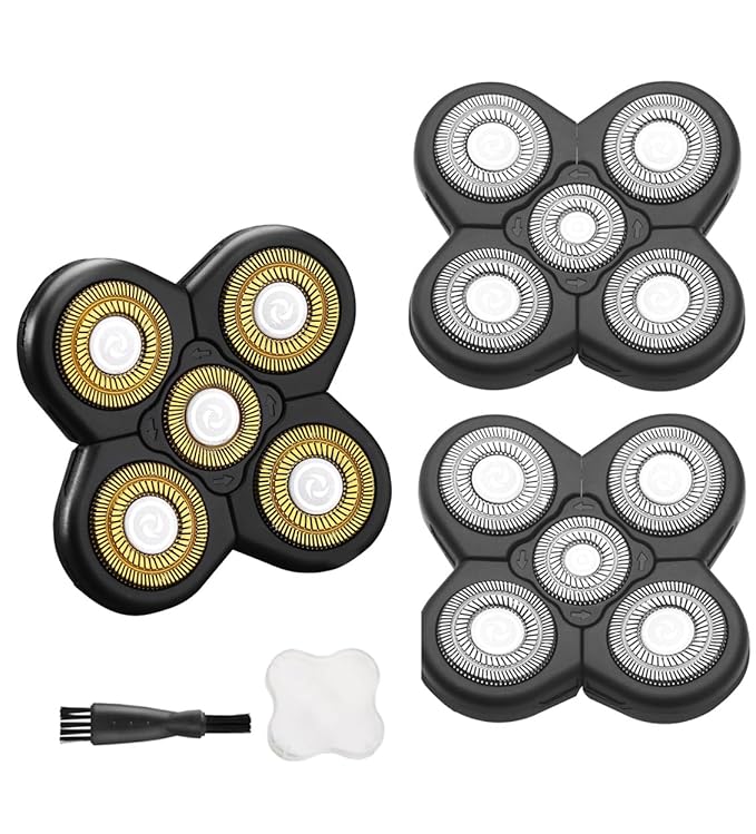 3PCS Universal 5 Blades for FREEBIRD FREEDOM GROOMING Head Shaver Replacement heads