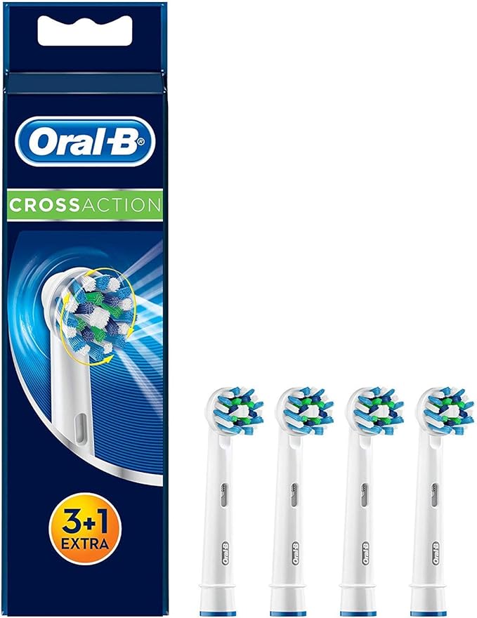 Oral B Cross Action Replacement Electric Toothbrush Heads x4
