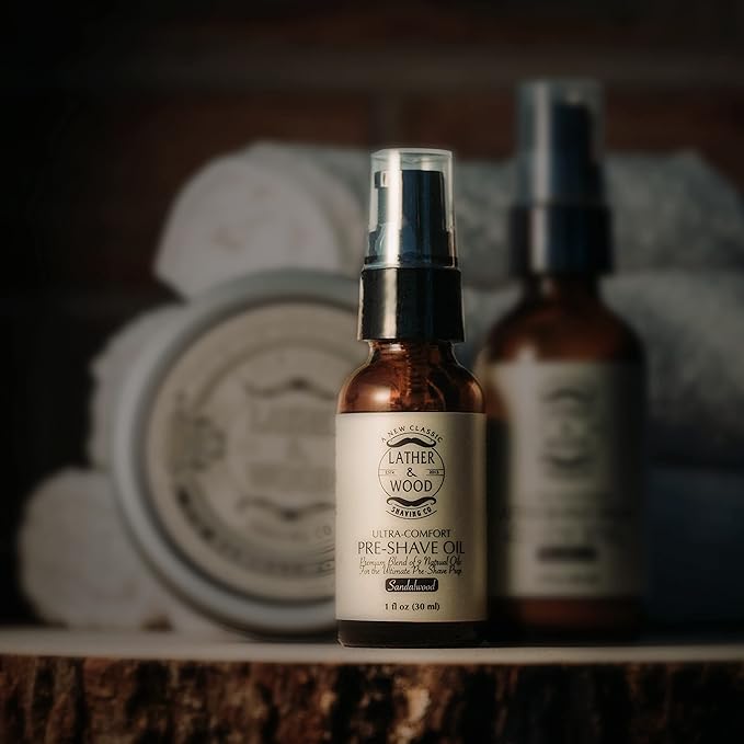 Best Pre-Shave Oil, Sandalwood, Premium Shaving Oil for Effortless Smooth Irritation-free Shave. 1 Oz