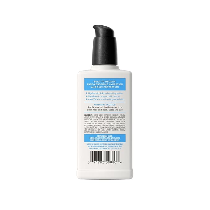 Duke Cannon Men’s Face Lotion – 3 oz Ultralight Moisturizer for Daily Hydration & Healthy Skin
