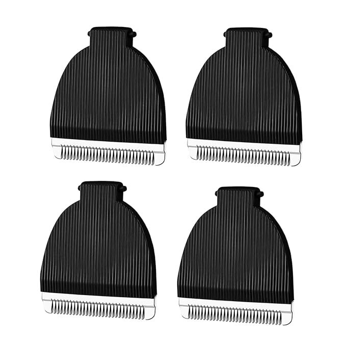 4 Packs Black Replacement Blades for Meri-dian Trimmer,Compatible with Meridian Body Trimmer Onyx & Sage，Hygienic Ceramic Replacement Blades