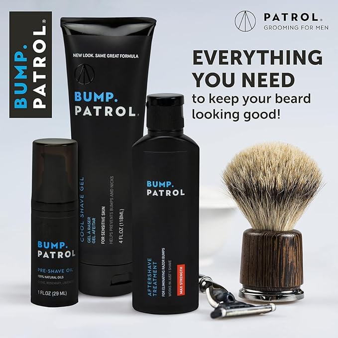 Bump Patrol Sensitive Strength Aftershave Treatment Serum – Razor Bump Stopper and Ingrown Hair Treatment for Men and Women, Alcohol Free Ingrown Hair Serum for Sensitive Skin 2 oz (Pack of 2)
