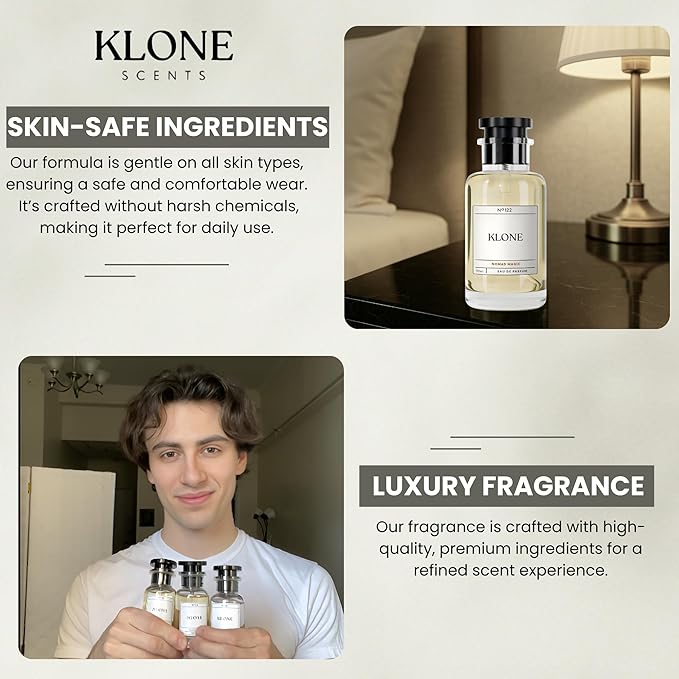 Nomad Magic Eau de Parfum Scents (50ml) - Long Lasting Cologne for Men Inspired by Ombre Nomade - Skin Friendly Perfume for Men with Notes of Oud, Raspberry & Frankincense - Paraben Free