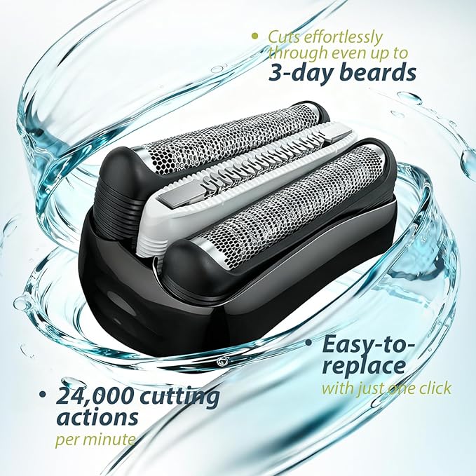 32B Series 3 Electric Shaver Replacement Head Compatible with S3 Foil & Cutter Razor Heads, Applicable for S3 3040s 3010s 310s 3000s 3050cc 3080s 390cc.New and old packaging