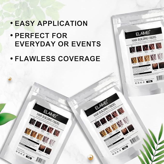 Hair Fibers Spray Refill Powder 100 Grams,Dark Brown,Thinning Fine Hair Loss Concealer,Undetected & Unscented,Refill Exsiting Shaker Bottle