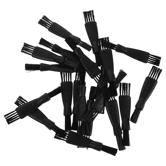 FRCOLOR 20 Pcs Double-head Razor Cleaner Brushes Plastic Clipper Cleaning Brushes for Electric Shaver and Trimmer Detail Cleaning in Barber and Personal Grooming