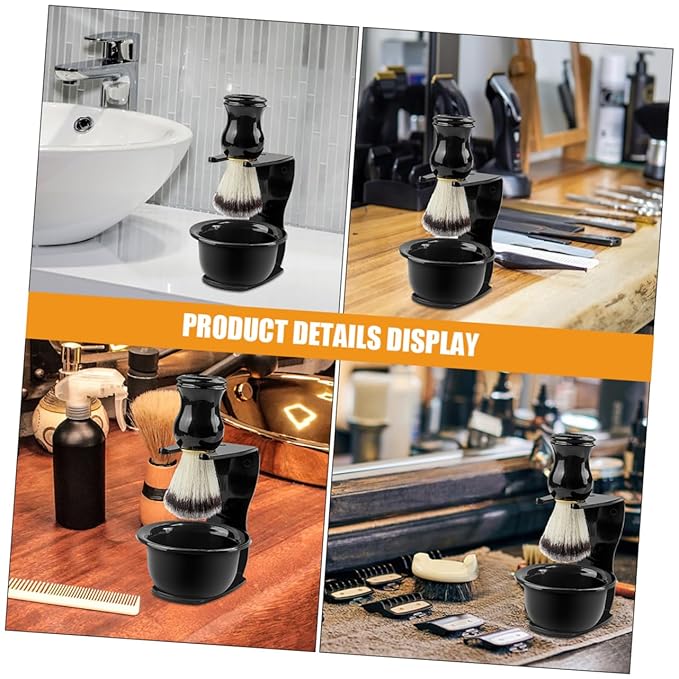 FRCOLOR 2pcs Razor and Brush Stand Safety Razor Stand Holder Shaving Accessories Stylish and Space-saving