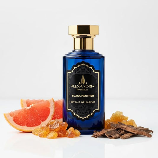 Alexandria Fragrances Black Panther Perfume - Long Lasting Eau de Parfum Inspired by Wood Notes - Luxury Men’s Parfum with Grapefruit, Ambroxan & Musk - Unique Men’s Cologne for Every Occasion - 100ml