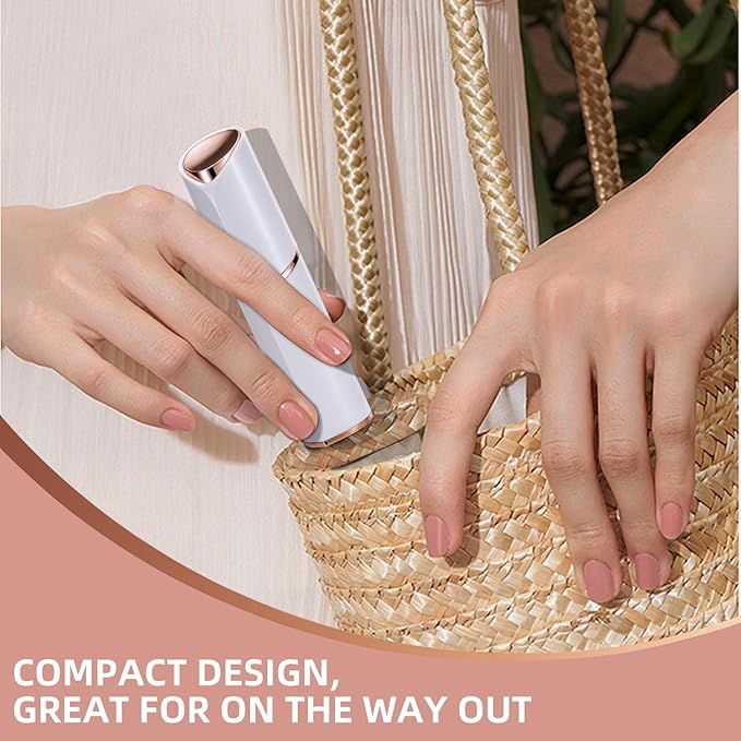 Facial Hair Removal for Women, Electric Rechargeable Painless Hair Remover for Face, Upper Lips, Chin, Peach Fuzz, with LED Light