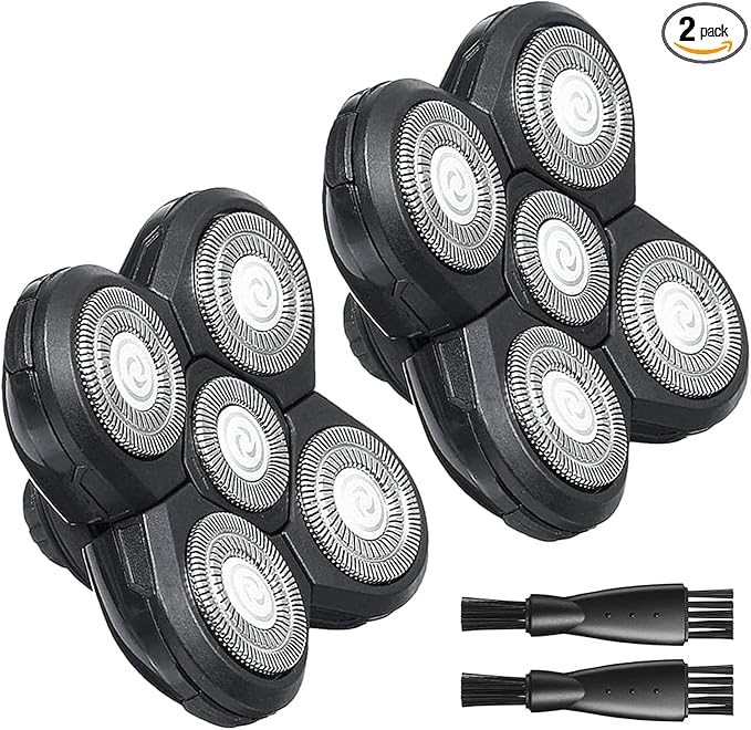 Groomi Replacement Blades Compatible with Baldie Pro Head Shaver, 2 - Pack Head Shaver Replacement Blades, Head Shavers for Bald Men, Gifts for Bald Men, 2 Cleaning Brush