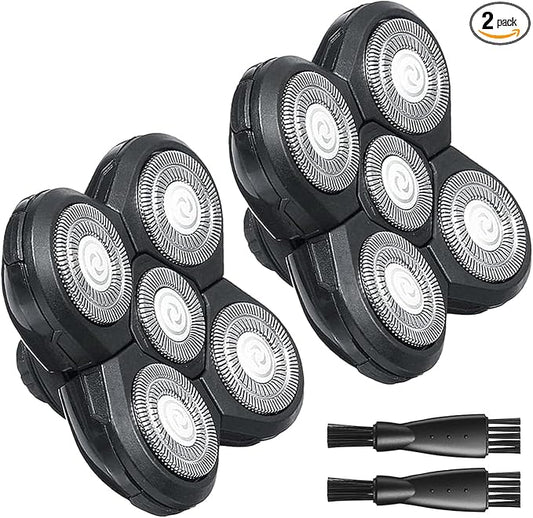 Groomi Replacement Blades Compatible with Baldie Pro Head Shaver, 2 - Pack Head Shaver Replacement Blades, Head Shavers for Bald Men, Gifts for Bald Men, 2 Cleaning Brush