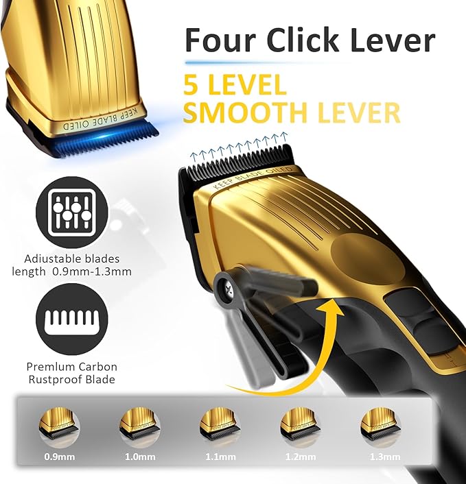 Supreme Trimmer 2Spee STC922 – Professional Cordless Hair Clipper with Removable Blade | 210 Min Runtime, 2-Speed Motor, Digital Display, Smooth Lever & Color Coded Guards
