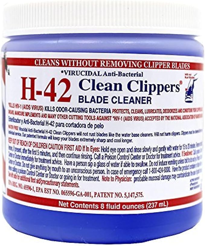 Clean Clippers Blade Cleaner Virucidal Anti-bacterial 8oz by H-42