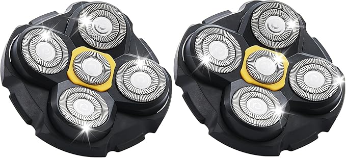 Shaver Replacement Heads Compatible with Microtouch Titanium Head Shaver, for Bald Men 2 Pack
