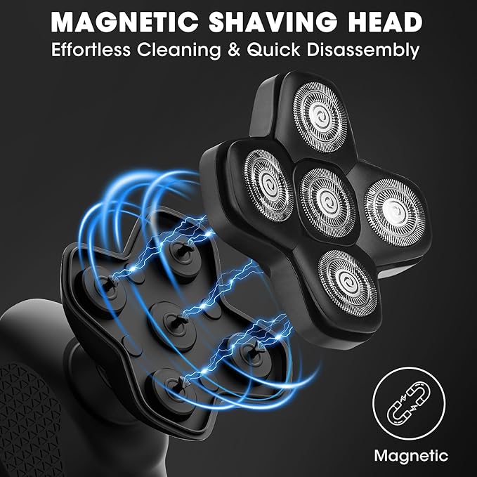 Manscape Body and Ball Trimmer for Men, Bald Head & Body Shaver, 3-in-1 Pubic Groin Nose Hair Trimmer, Head Shaver for Bald Men & Body Groomer, Electric Razors for Smooth Shaving, IPX7 Waterproof