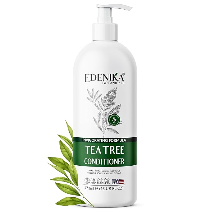 Tea Tree Conditioner with Thyme, Nettle & Arnica, 16 fl oz, Invigorating & Nourishing Formula, Vegan, Sulfate-Free, Paraben-Free, for All Hair Types