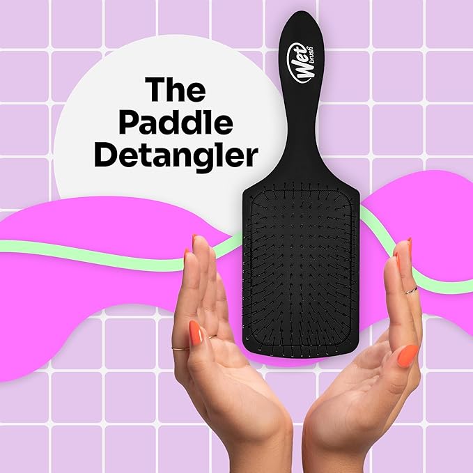 Wet Brush Paddle Detangler Brush, Black (Pack of 2)