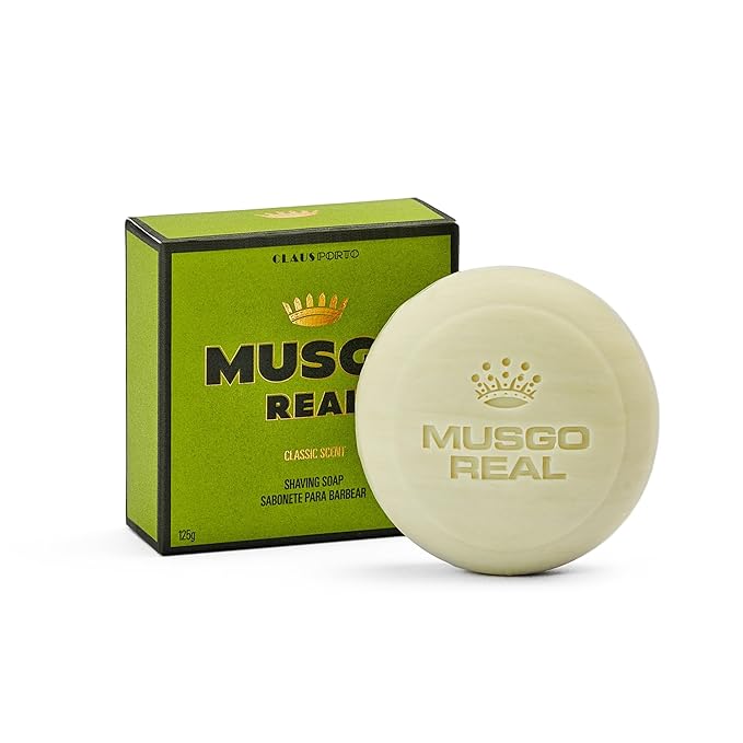 Claus Porto - Musgo Real Classic Scent Shaving Soap | Rich, Luxurious Lather to Soften Hair for a Smooth Shave | Handcrafted, Aromatic, Traditional, Woody (125g | 4.4 oz)