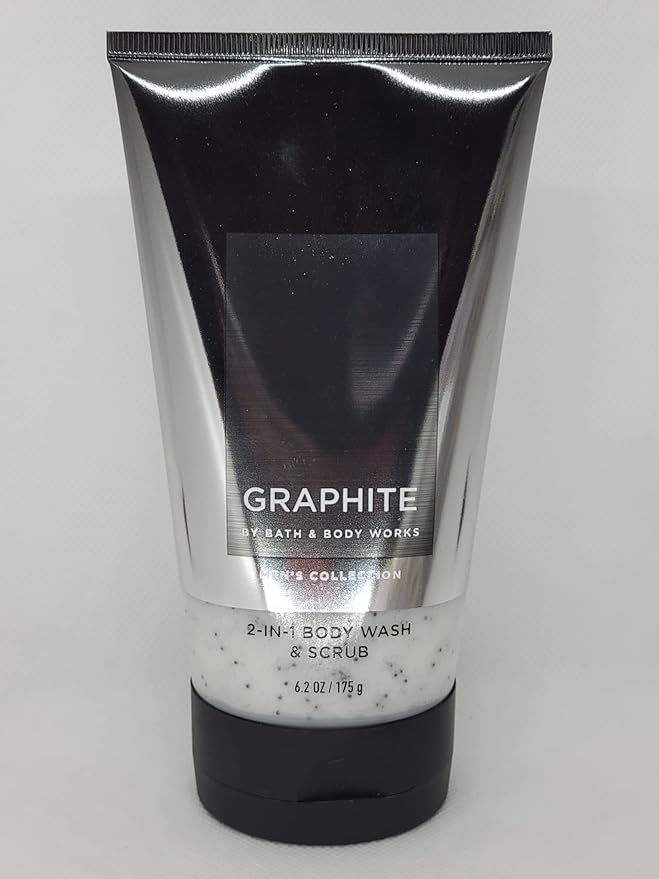 Bath and Body Works Graphite Men's Collection 2-in-1 Body Wash & Scrub 6.2 oz / 175 g (Graphite)