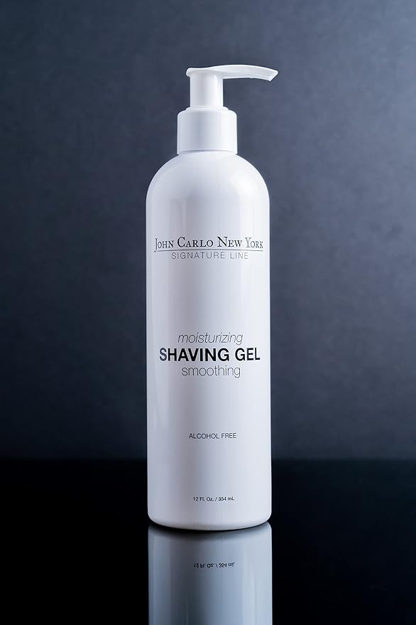 Moisturizing Shave Gel - Alcohol-Free, Infused with Aloe Vera and Tea Tree Oil, Prevents Skin Irritation, Hydrates All Hair Types, Clear Gel, 12oz