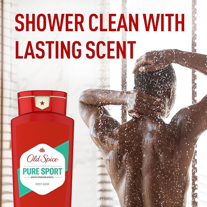 Old Spice High Endurance Pure Sport Scent Body Wash for Men, 30 Fluid Ounce
