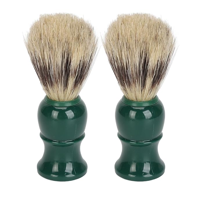 Men Beard Cleansing Brush Rich Foaming Soft Hair Resin Handle Grooming 2pcs