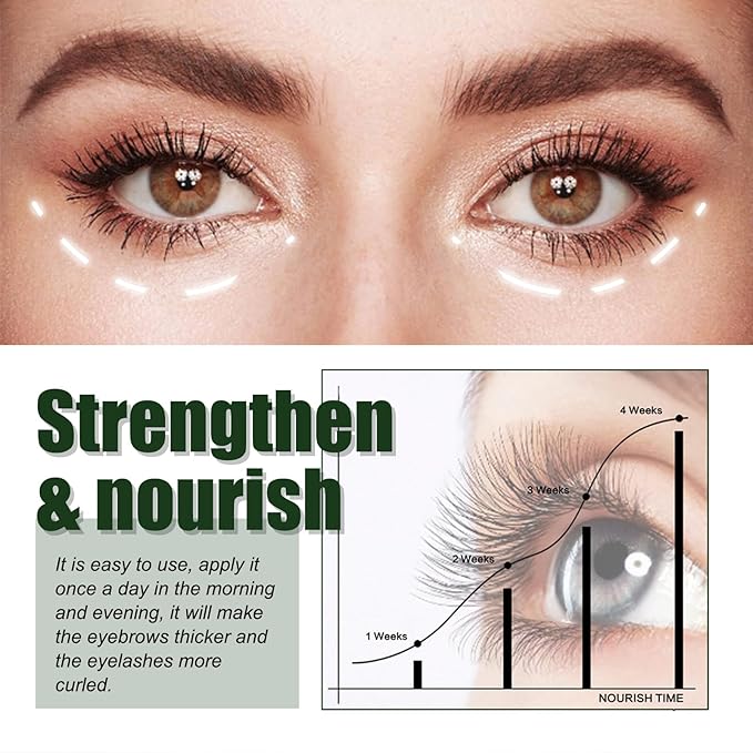 10ml Grass Cilia Nourishing Liquid for Eyelash & Eyebrow Growth – Natural Hair Serum to Thicken Lashes, Brows, Beard & Hairline