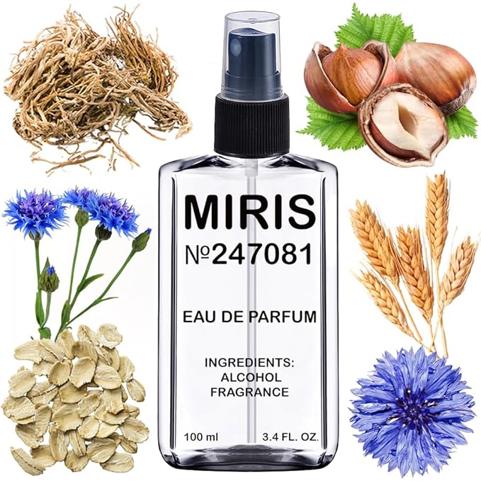 MIRIS No. 247081, Inspired by Oat & Cornflower, Long-Lasting Unisex Eau de Parfum for Women & Men, Spray 3.4 Fl Oz / 100 ml