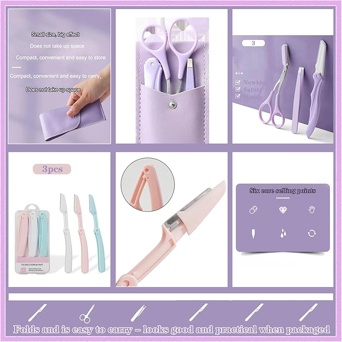 VEZE For Face Shaving Hair Identifier Sp-Gel, Skin Dermaplaning Sp-Ge for Face, Moisturizing and Skin Care Dermaplaner Sp-Ge.Hair Identifier Sp-Ge (2), Pink
