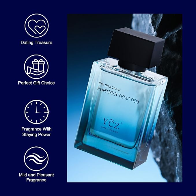 Ycz Men's Blue Wood Shadow Perfume for Men, 1.7 oz. Long Lasting Eau De Parfum Cologne For Men, Daily Use Men's Casual Cologne, A Signature Scent Great Holiday Gift A Gift for Any Occasion